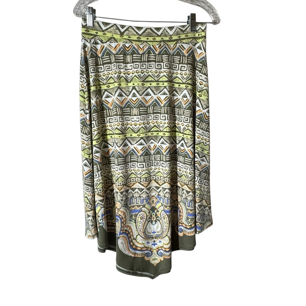 CHICO'S Scarf Skirt Women's Size S (0) Stretch Pull onโ Asymmetric Bandana Boho